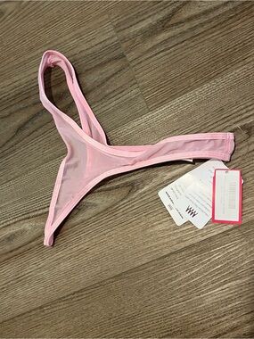 NWT Wicked Weasel Pink Mesh Thong Bikini XL